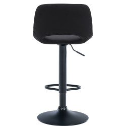 Lot de 2 tabourets de bar Camden en velours noir noir