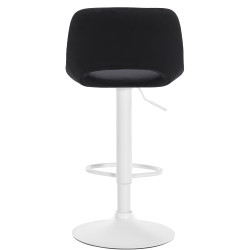 Ensemble de 2 tabourets de bar Camden en velours, blanc et noir