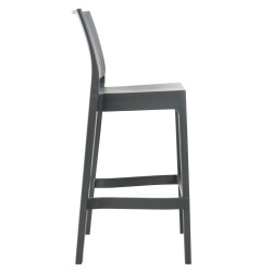 Ensemble de 4 tabourets de bar Maya, gris foncé