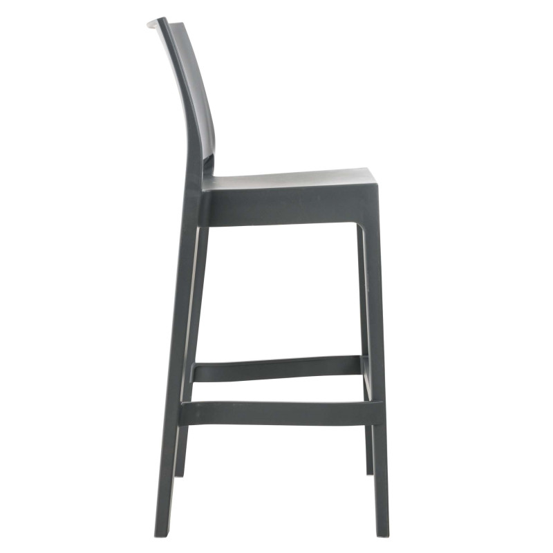 Ensemble de 4 tabourets de bar Maya gris foncé