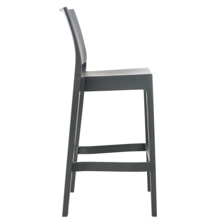 Set di 4 sgabelli da bar Maya, grigio scuro