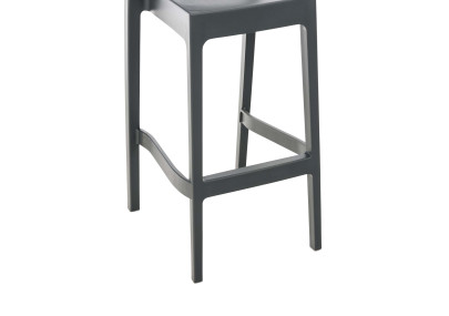 Juego de 4 taburetes de bar Maya, gris oscuro