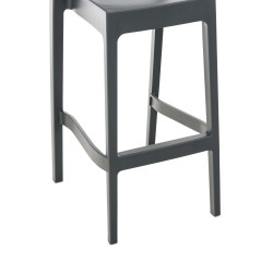 Set di 4 sgabelli da bar Maya, grigio scuro