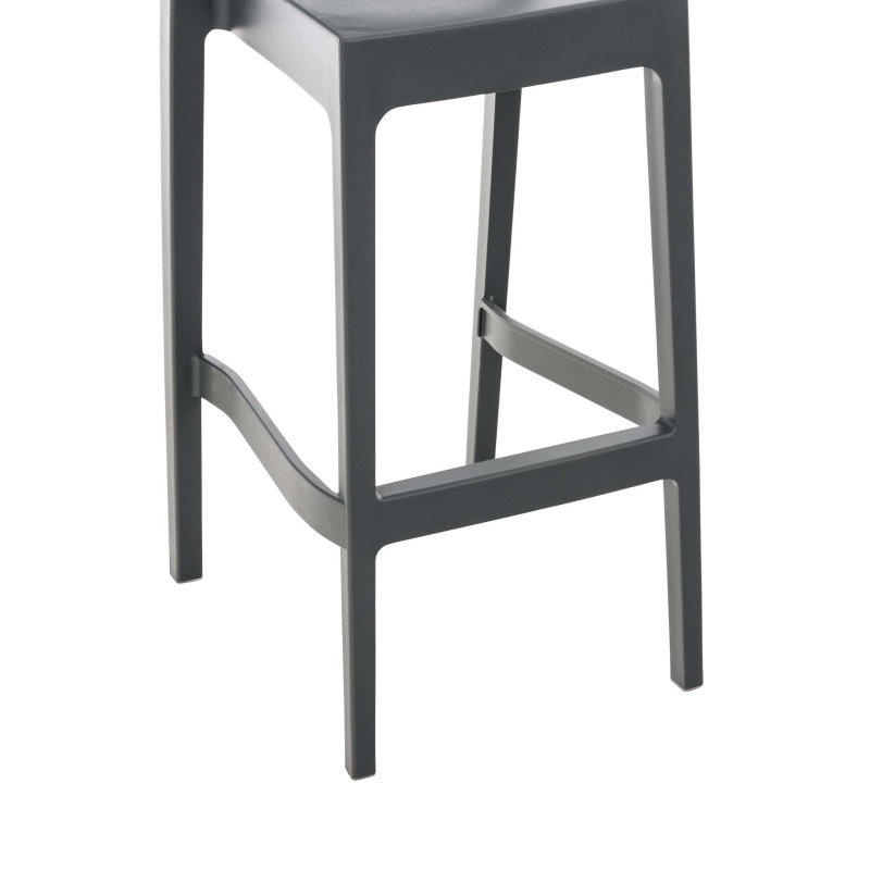 Conjunto de 4 banquetas de bar Maya, cinza escuro
