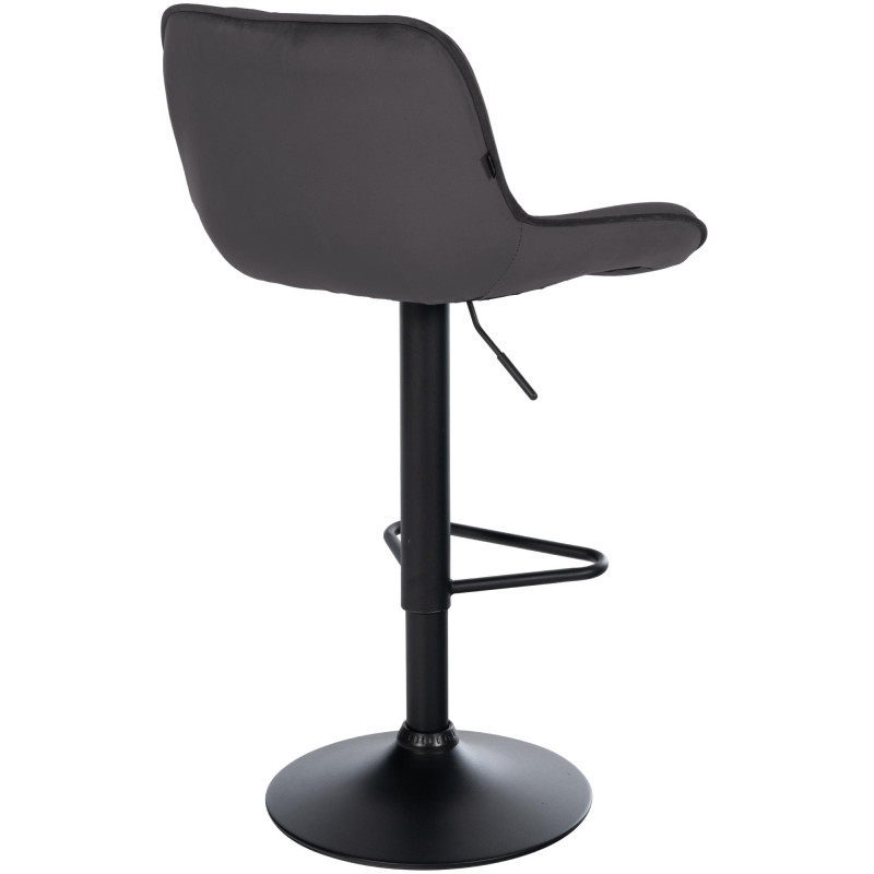 Tabouret de bar en velours Kasson noir