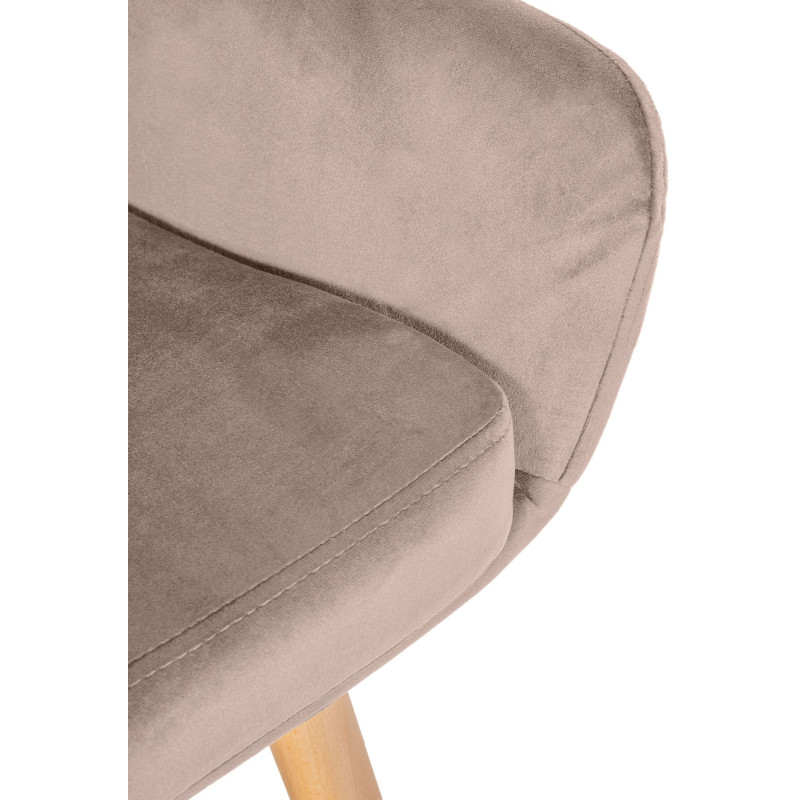 Ensemble de 2 tabourets de bar Grant en velours gris clair