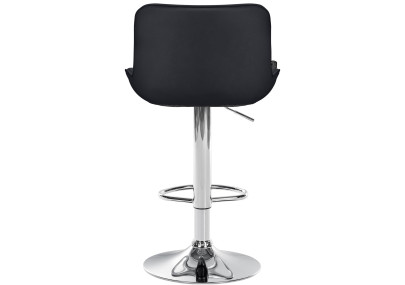 Set di 2 sgabelli da bar Vonore, similpelle, cromati, neri