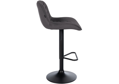 Tabouret de bar Kasson en velours noir