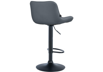 Set di 2 sgabelli da bar Vonore, similpelle, nero/grigio