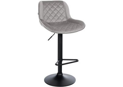 Tabouret de bar Kasson en velours gris