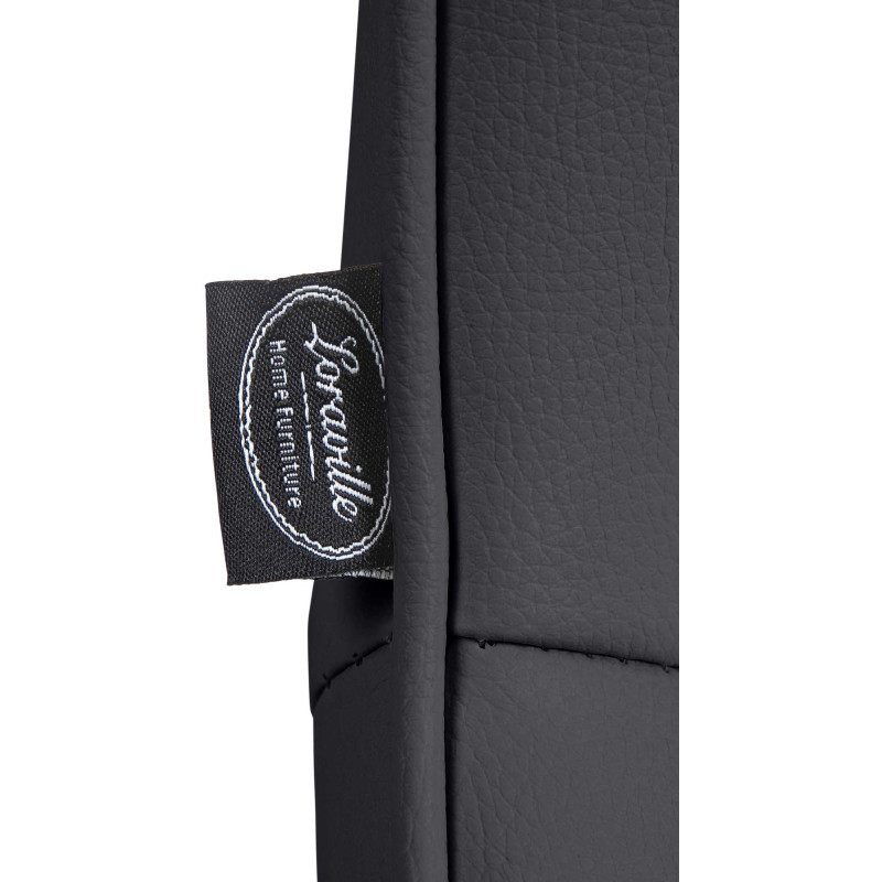 Conjunto de 2 banquetas de bar Vonore, em couro sintético, branco/preto