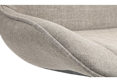 Conjunto de 2 banquetas de bar Vonore, em tecido, cromadas, cor taupe.