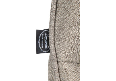 Ensemble de 2 tabourets de bar Vonore, tissu, chrome, taupe