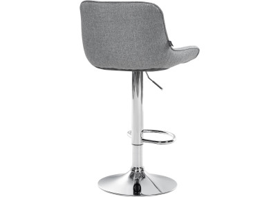 Set di 2 sgabelli da bar Vonore, tessuto, grigio cromo