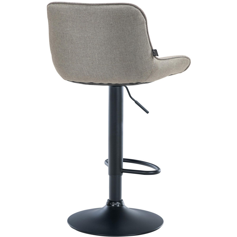 Conjunto de 2 banquetas de bar Vonore, em tecido, preto/taupe