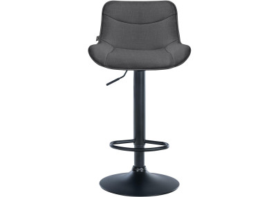 Set di 2 sgabelli da bar Vonore, tessuto, nero/grigio scuro