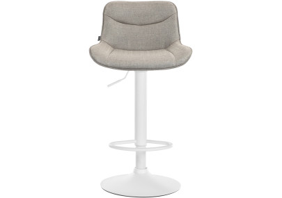 Set di 2 sgabelli da bar Vonore, tessuto bianco/tortora