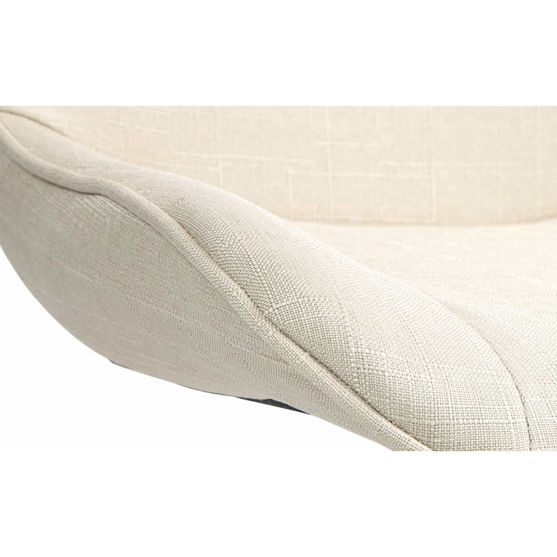 Set di 2 sgabelli da bar Vonore, tessuto, bianco/crema