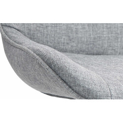 Set di 2 sgabelli da bar Vonore, tessuto, bianco/grigio