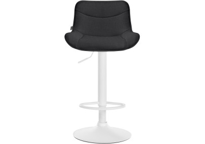 Set di 2 sgabelli da bar Vonore, tessuto, bianco/nero