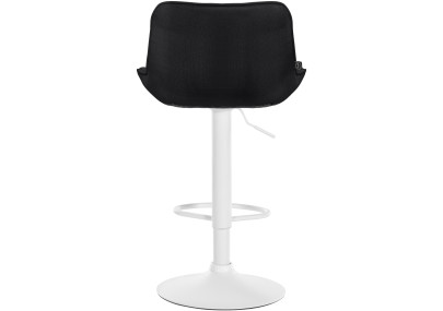 Set di 2 sgabelli da bar Vonore, tessuto, bianco/nero