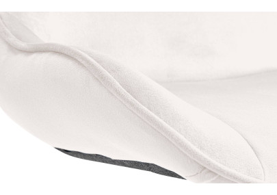 Set di 2 sgabelli da bar Vonore, velluto, cromo, crema