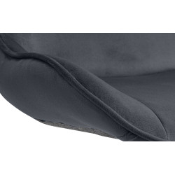 Set di 2 sgabelli da bar Vonore, velluto, cromo, nero