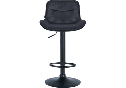 Lot de 2 tabourets de bar Vonore en velours noir