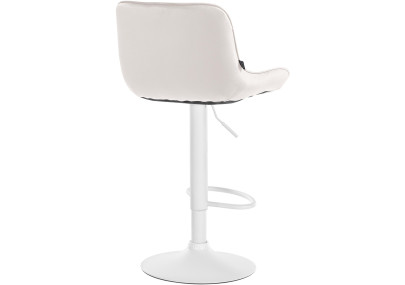 Conjunto de 2 banquetas de bar Vonore em veludo, branco/creme