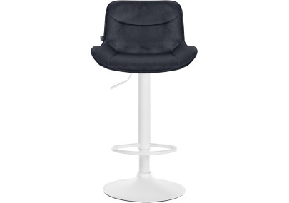 Set di 2 sgabelli da bar in velluto Vonore, bianco e nero