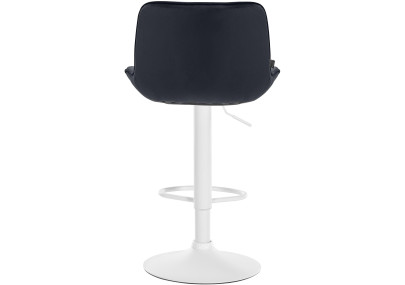 Set di 2 sgabelli da bar in velluto Vonore, bianco e nero