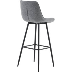 Lot de 2 tabourets de bar Dartford, tissu gris