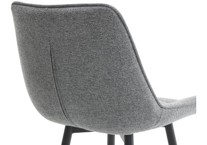Set di 2 sgabelli da bar Dartford, tessuto grigio