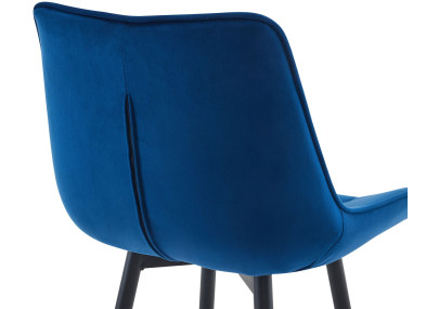 Juego de 2 taburetes de bar Dartford de terciopelo, azules