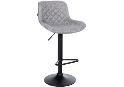 Tabouret de bar Kasson en tissu gris