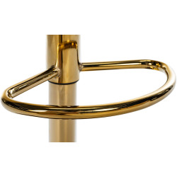 Taburete de bar Braga Gold en piel sintética negra