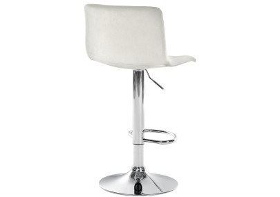 Banqueta de bar Hoover em veludo cor creme