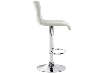 Sgabello da bar in velluto Hoover C crema