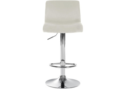 Sgabello da bar in velluto Hoover C crema