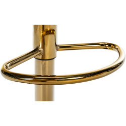 Taburete de bar Braga Gold, tapizado en tela color crema