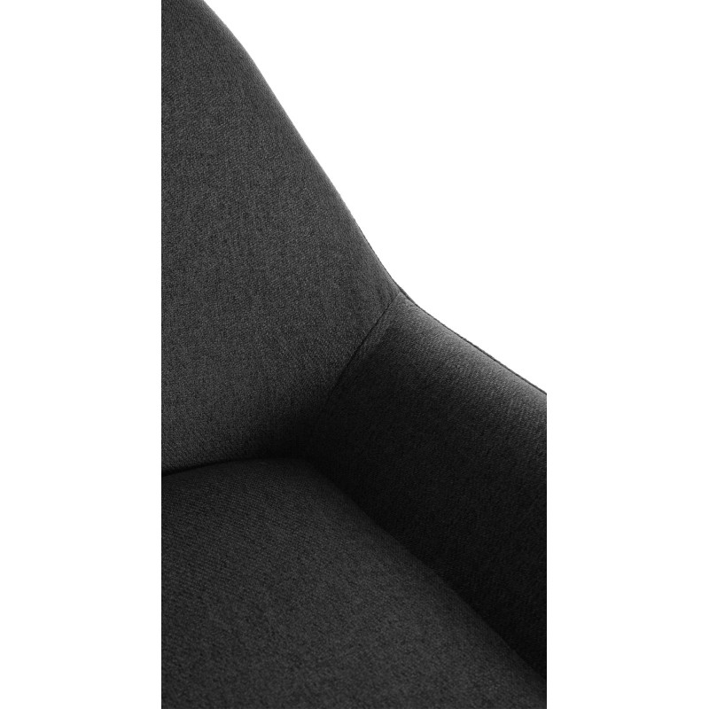 Tabouret de bar Braga doré en tissu noir