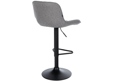 Tabouret de bar Kasson en tissu gris foncé