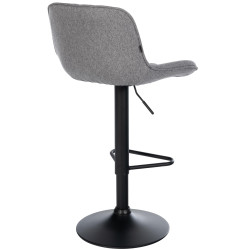 Tabouret de bar en tissu Kasson gris foncé