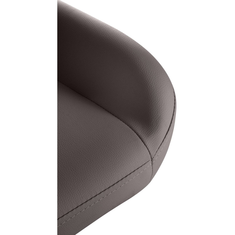 Lot de 2 tabourets de bar Braga en similicuir doré brun