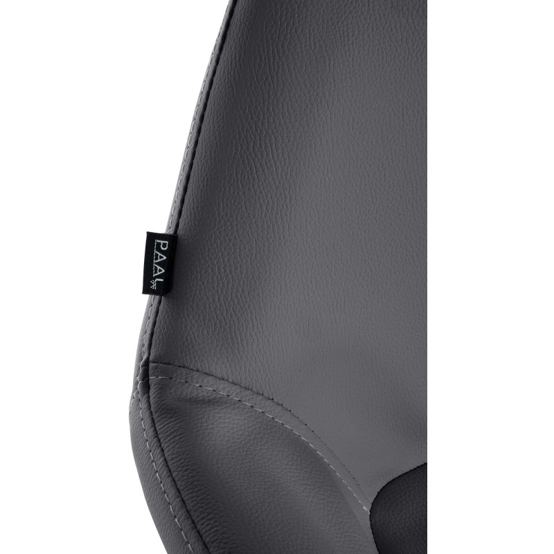 Juego de 2 taburetes de bar Braga Gold en piel sintética negra