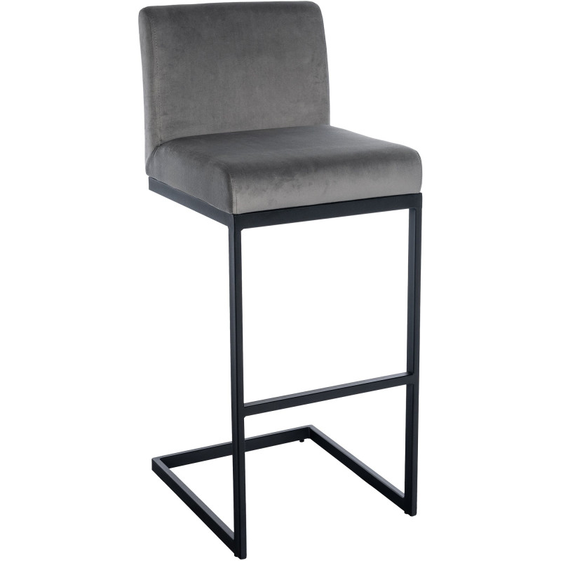 Tabouret de bar Hopewell en velours gris B