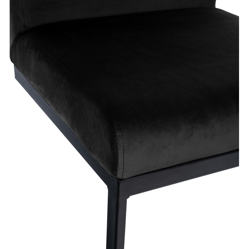 Tabouret de bar en velours Hopewell B noir