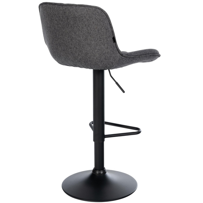 Tabouret de bar en tissu Kasson noir