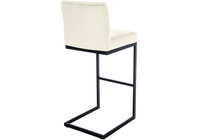 Sgabello da bar Hopewell in velluto B crema