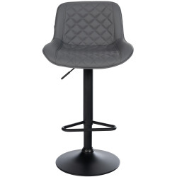 Tabouret de bar Kasson en similicuir gris
